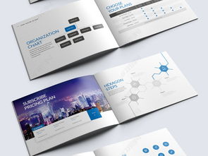 横版蓝色科技公司企业形象宣传画册模板 设计与下载全攻略